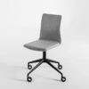LINAR chair upholstered pad aluminium base black castors